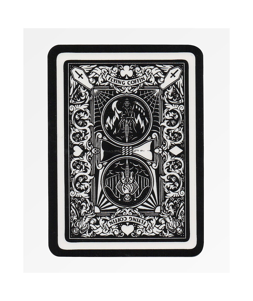 Flying Coffin Playing Card Sticker