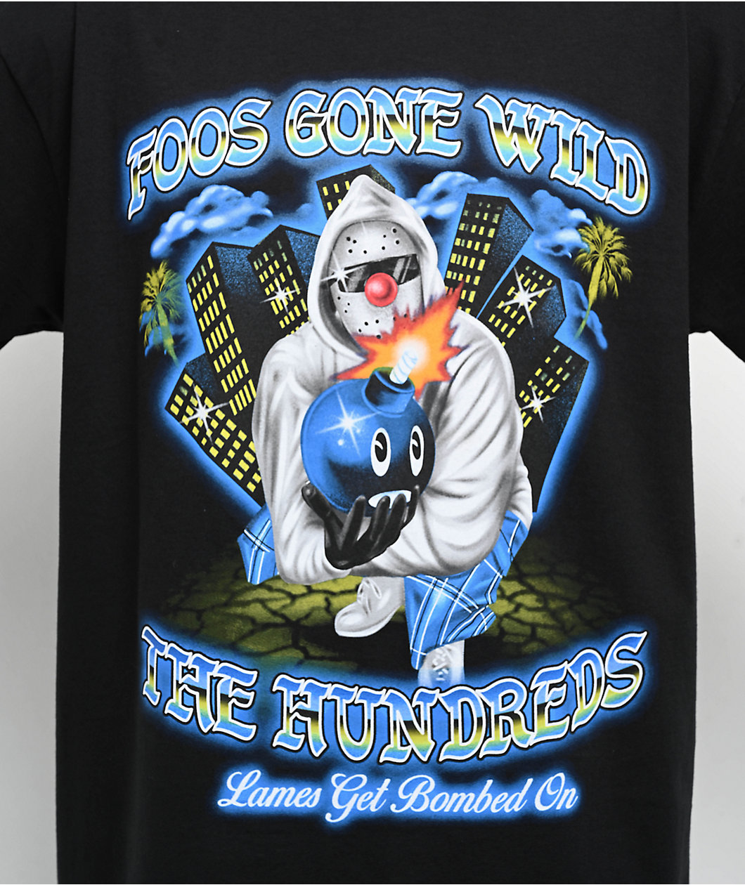 Foos Gone Wild x The Hundreds Bombed On Black T-Shirt