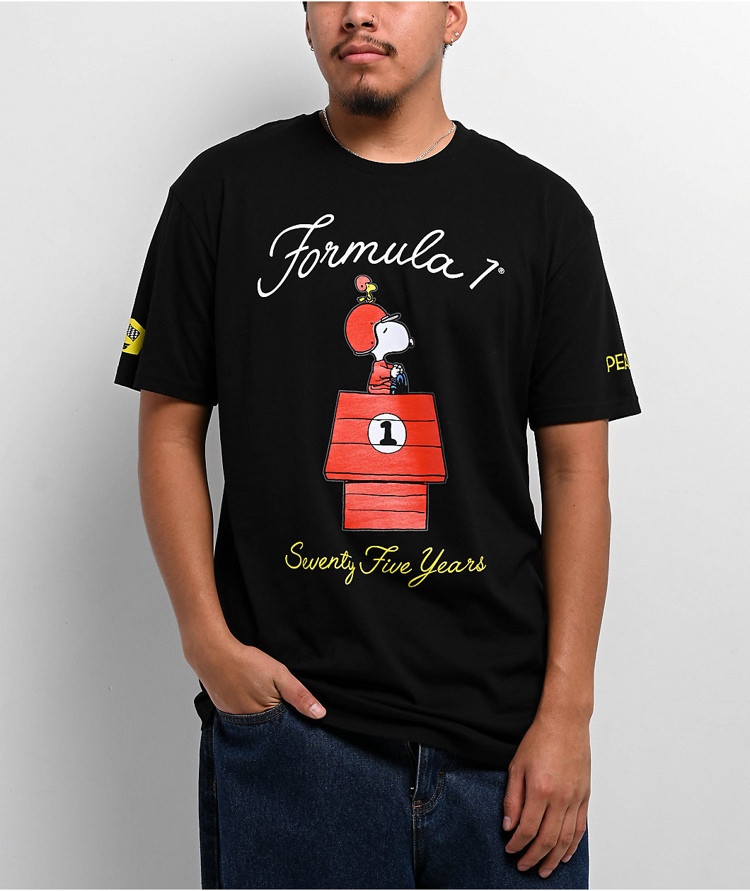 Formula 1 x Peanuts 75th Anniversary Dog House Black T-Shirt