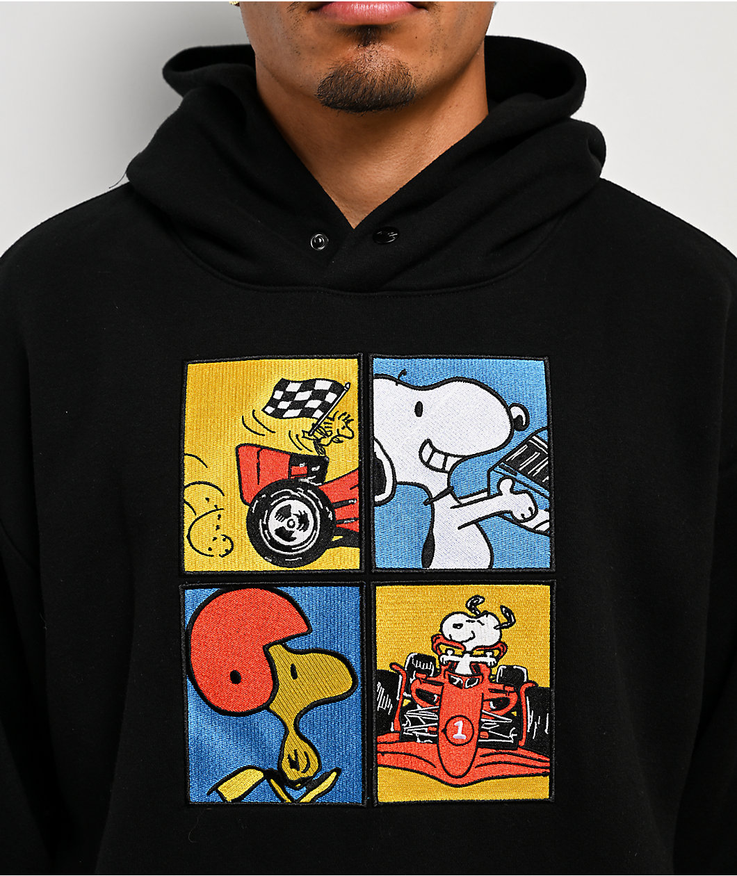 Formula 1 x Peanuts Four Of A Kind Black Hoodie