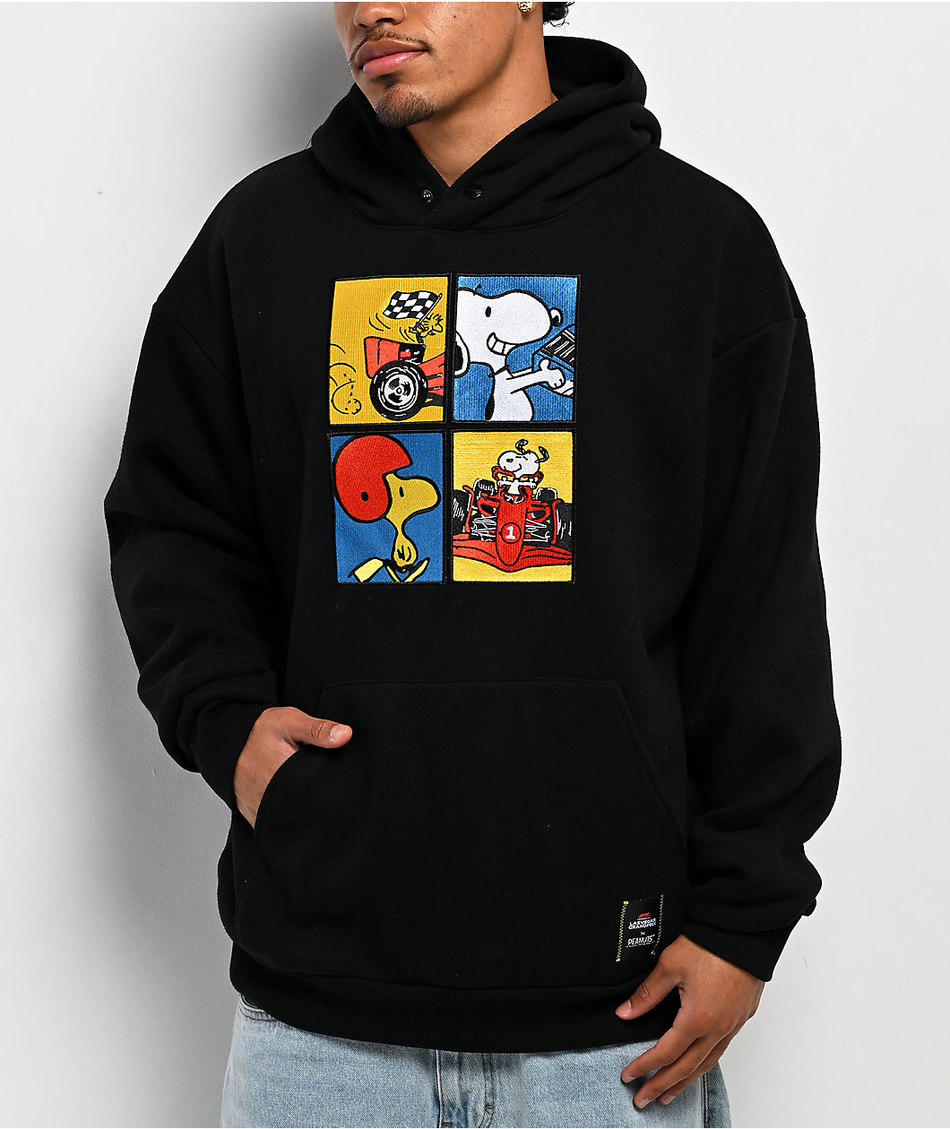 Formula 1 x Peanuts Four Of A Kind Black Hoodie