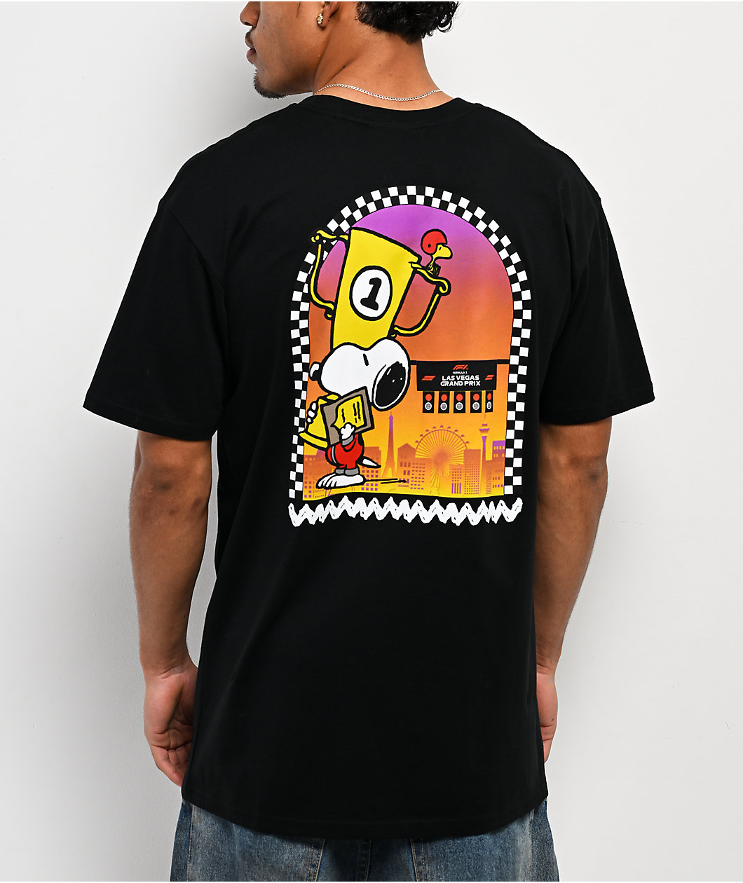 Formula 1 x Peanuts Full House Black T-Shirt