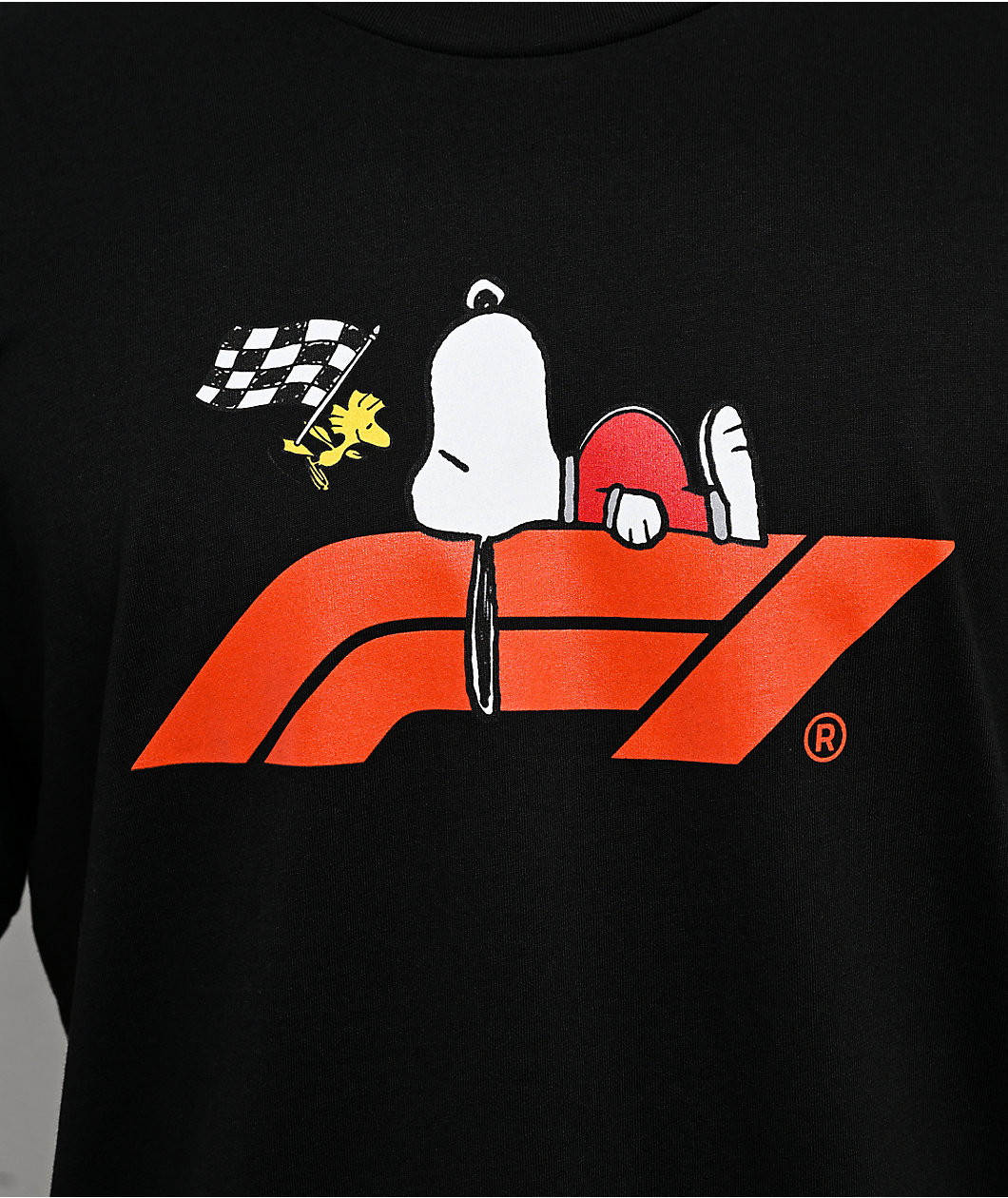 Formula 1 x Peanuts Logo Lockup Black T-Shirt