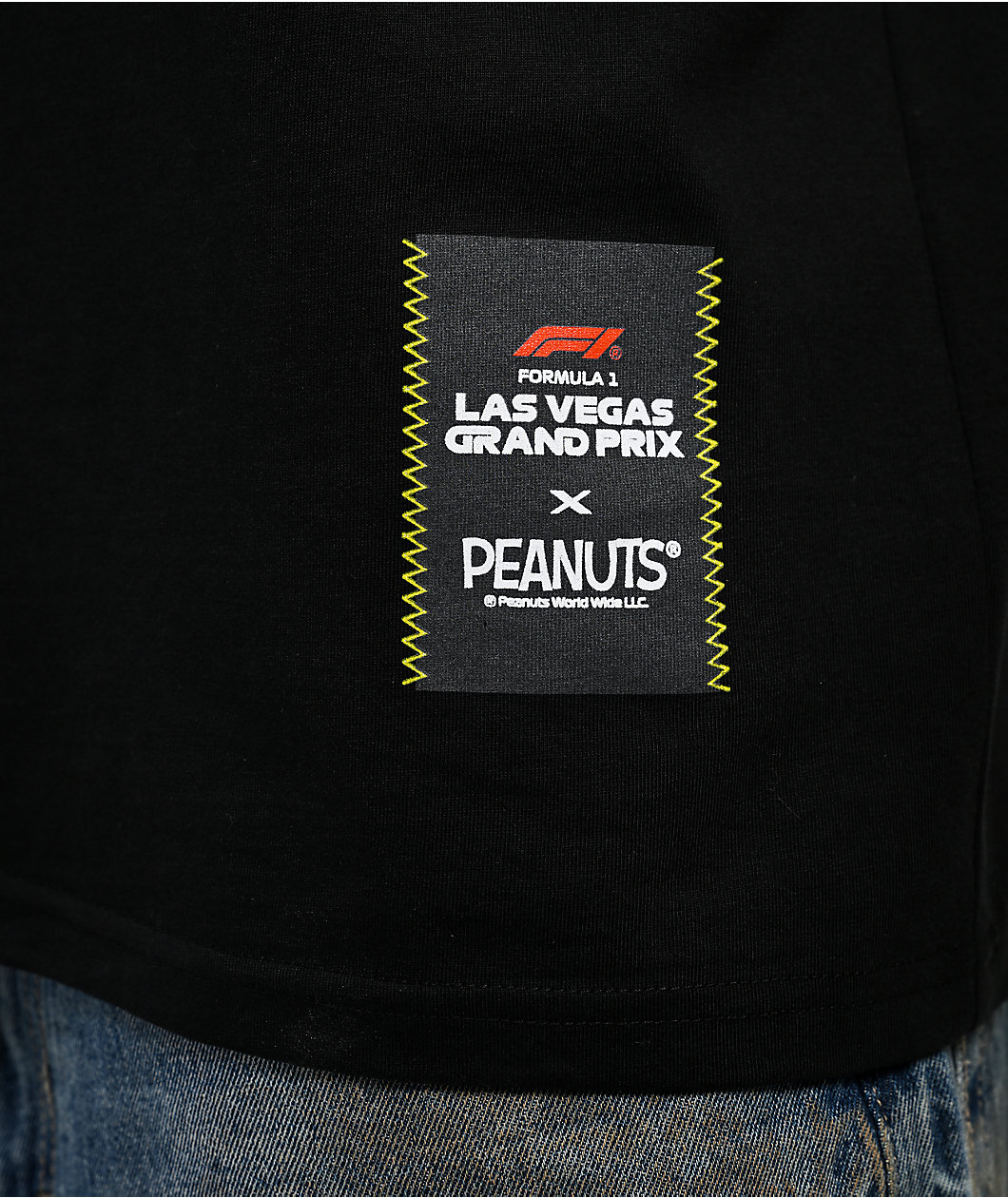 Formula 1 x Peanuts Logo Lockup Black T-Shirt