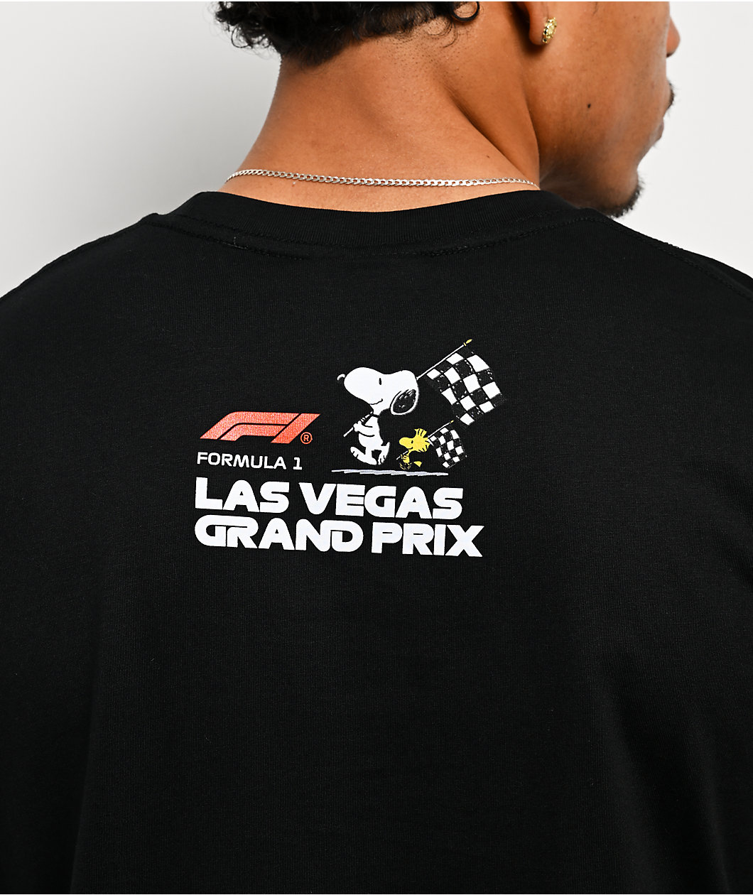 Formula 1 x Peanuts Logo Lockup Black T-Shirt