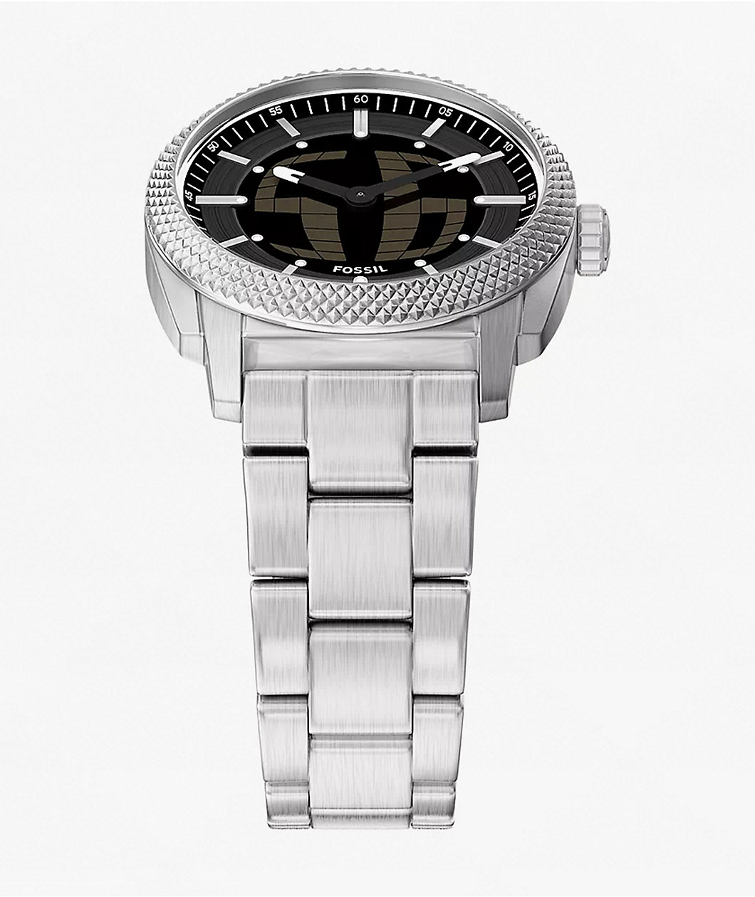 Fossil Big Tic Silver Analog & Digital Watch