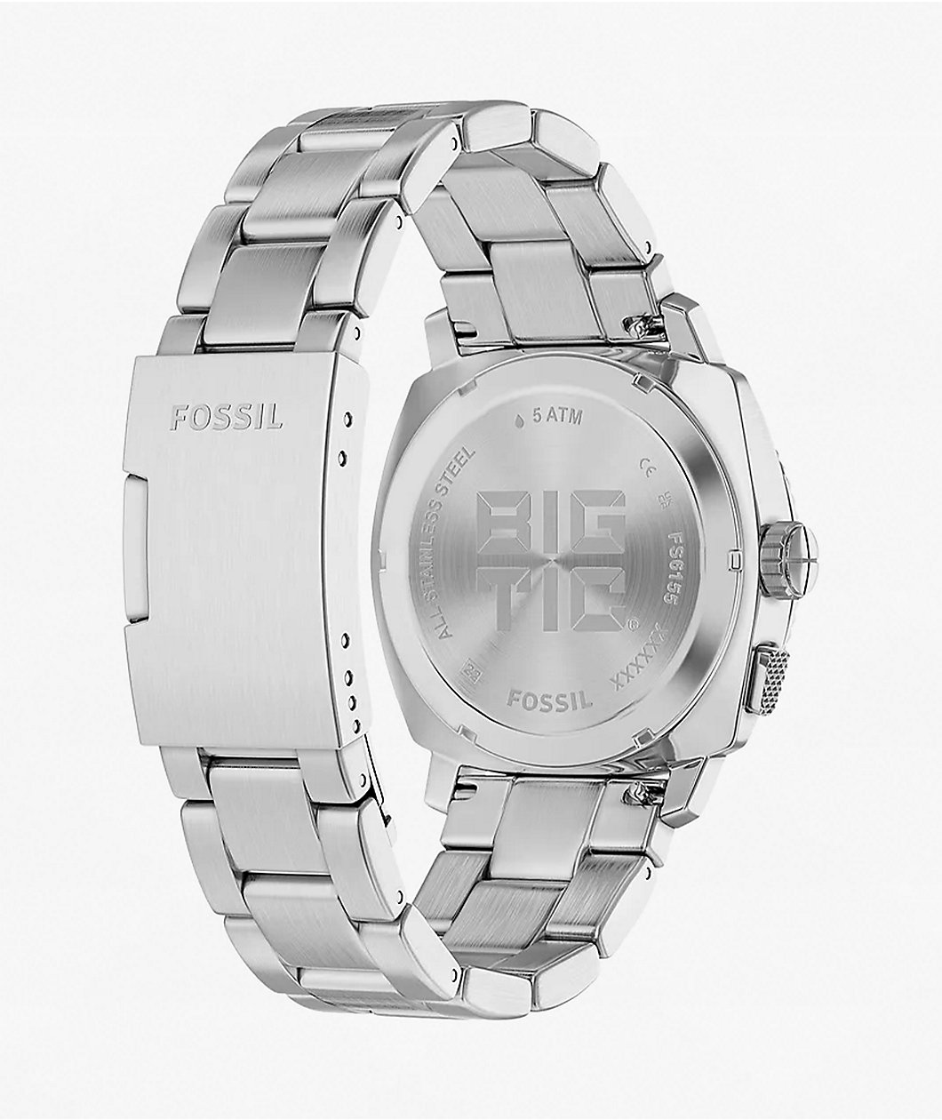 Fossil Big Tic Silver Analog & Digital Watch