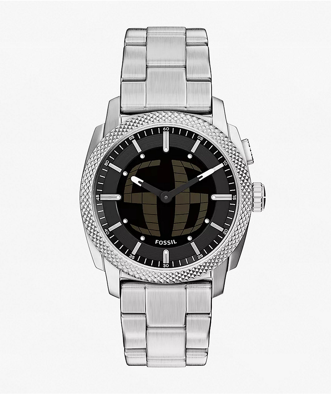 Fossil Big Tic Silver Analog & Digital Watch
