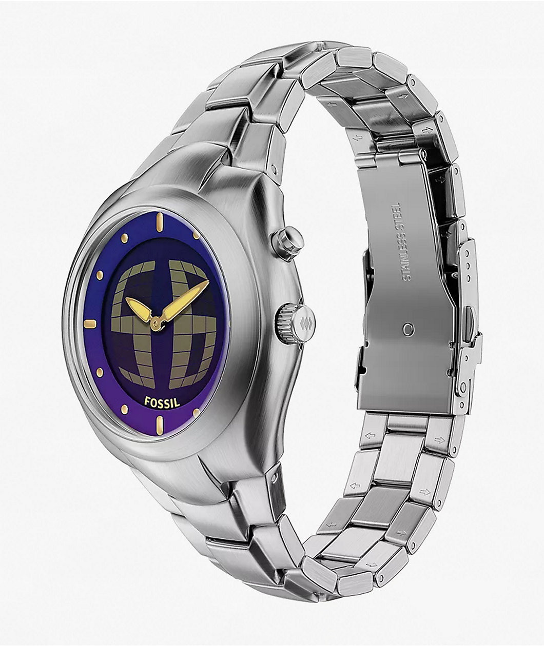 Fossil Big Tic Y2K Limited Silver Analog & Digital Watch