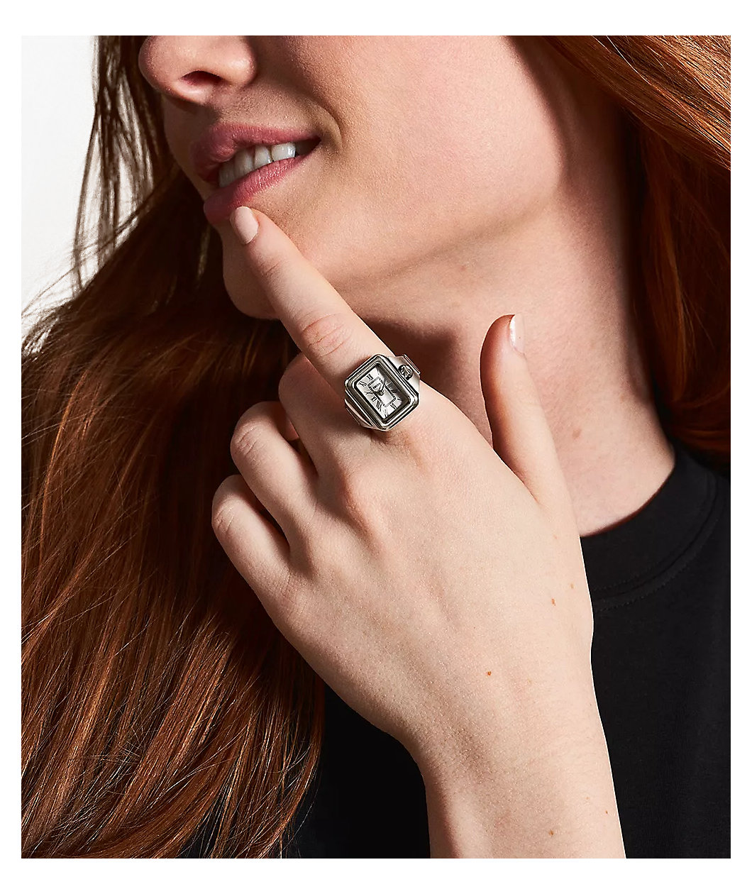 Fossil Raquel Silver Analog Ring Watch