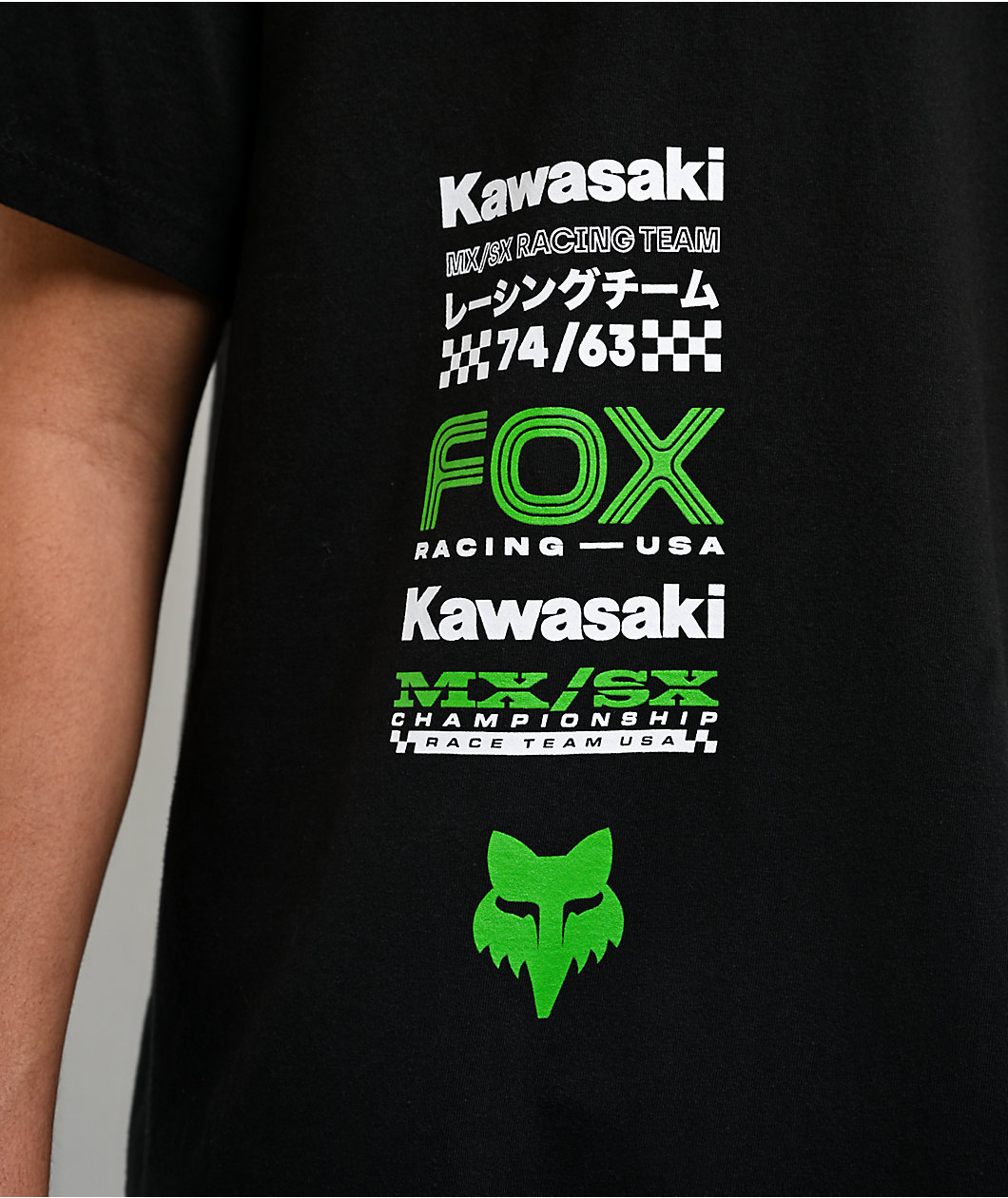 Fox Racing x Kawasaki Kawi 195 Black T-Shirt