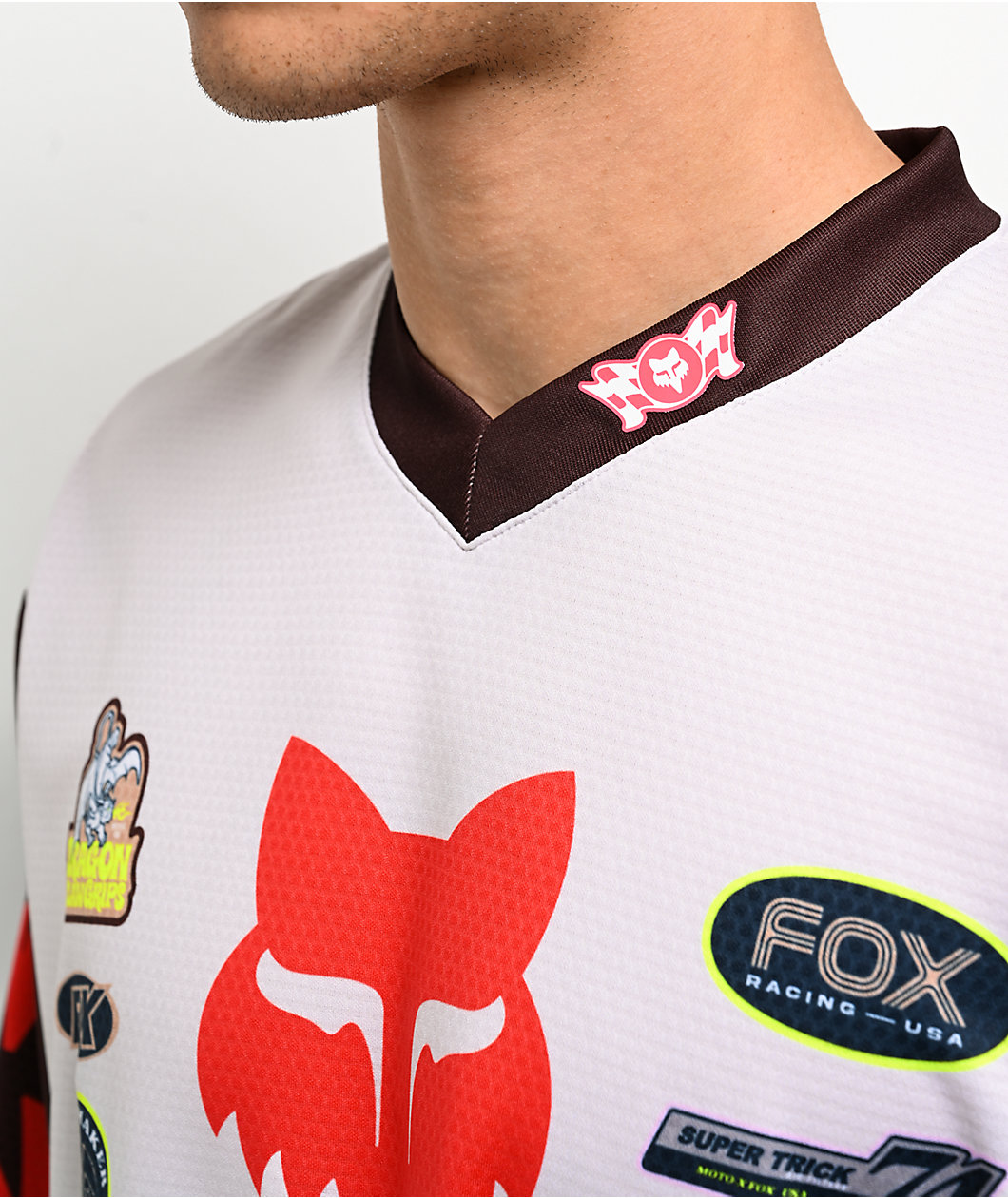 Fox Super Trick 180 Cream Long Sleeve Jersey