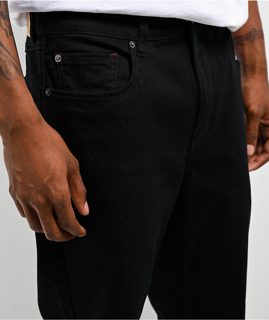 Freeworld Black Denim Straight Fit Jeans