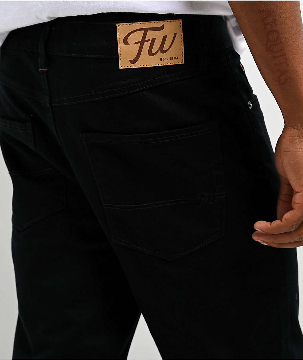 Freeworld Black Denim Straight Fit Jeans