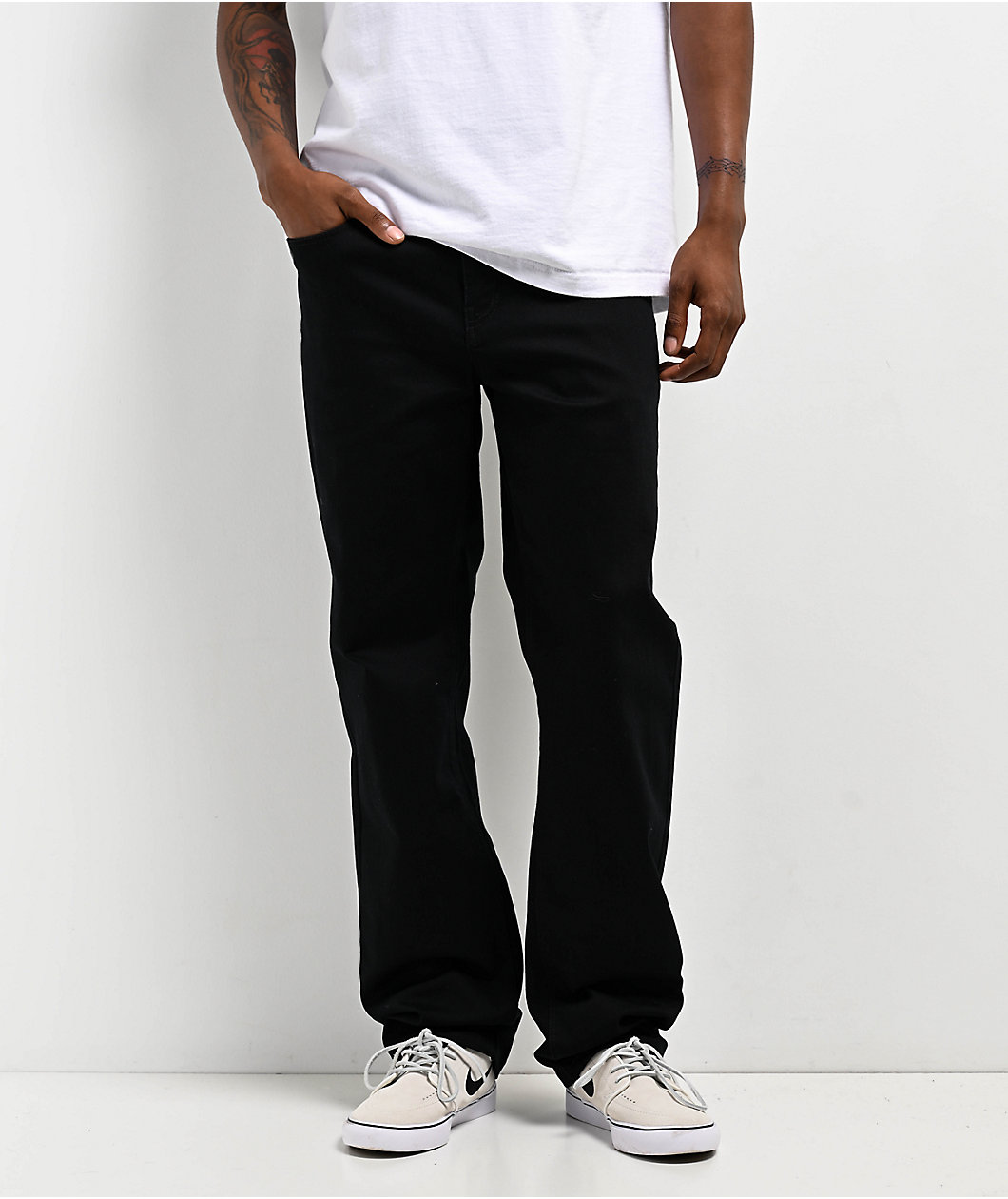 Freeworld Black Denim Straight Fit Jeans