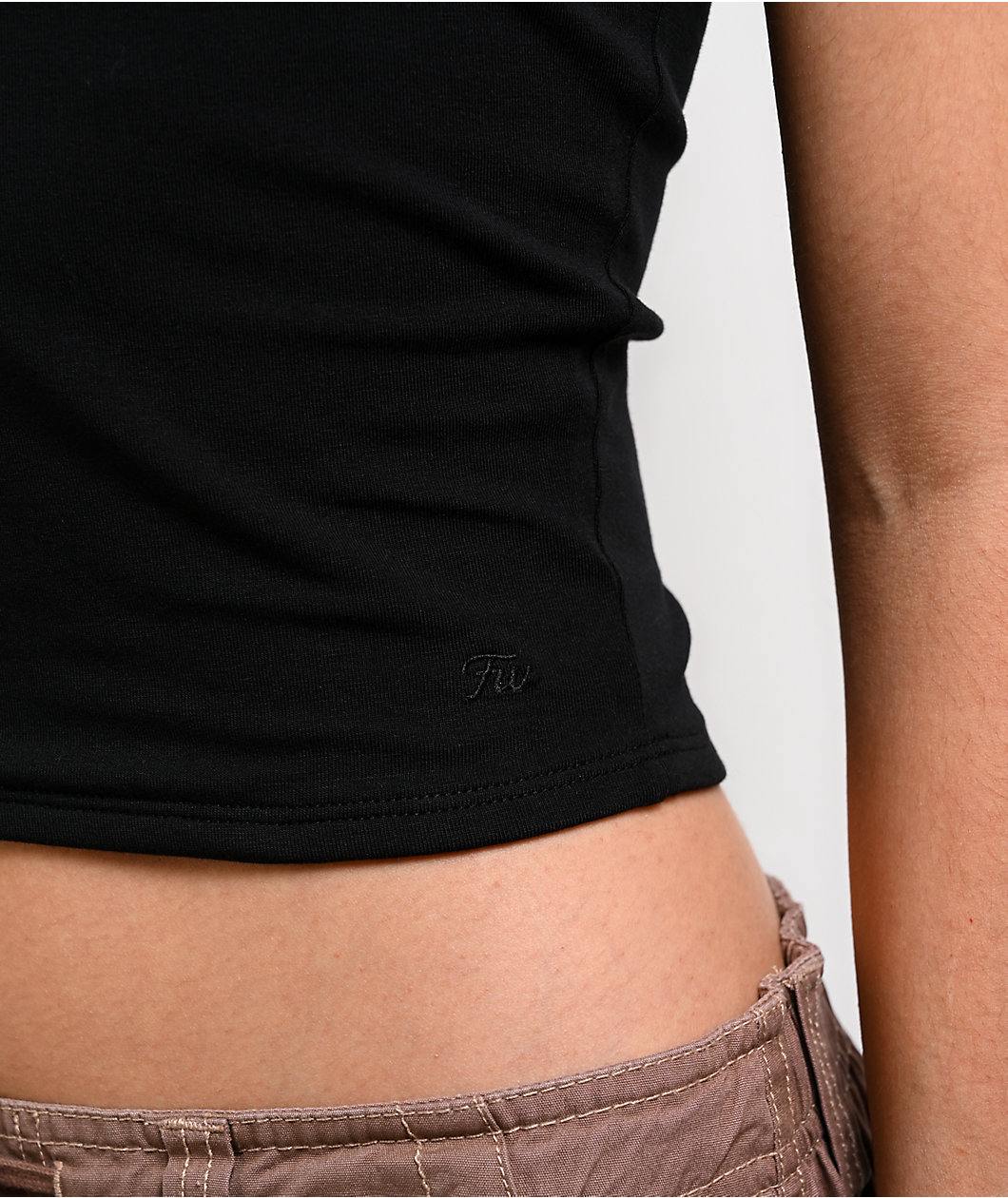 Freeworld Clover Black Halter Top