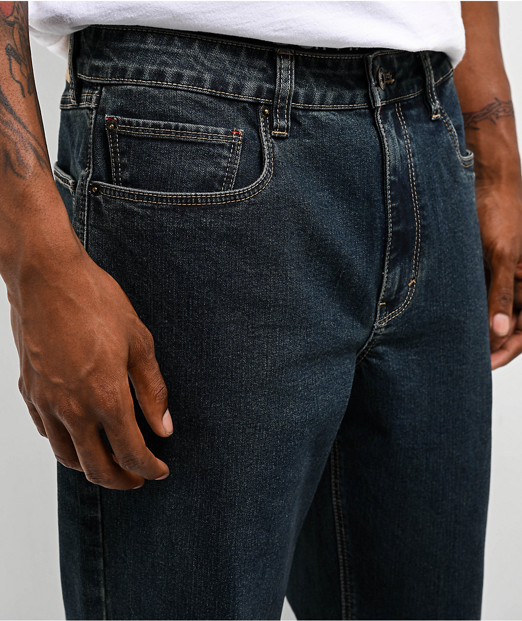 Freeworld Dark Blue Denim Relaxed Fit Jeans