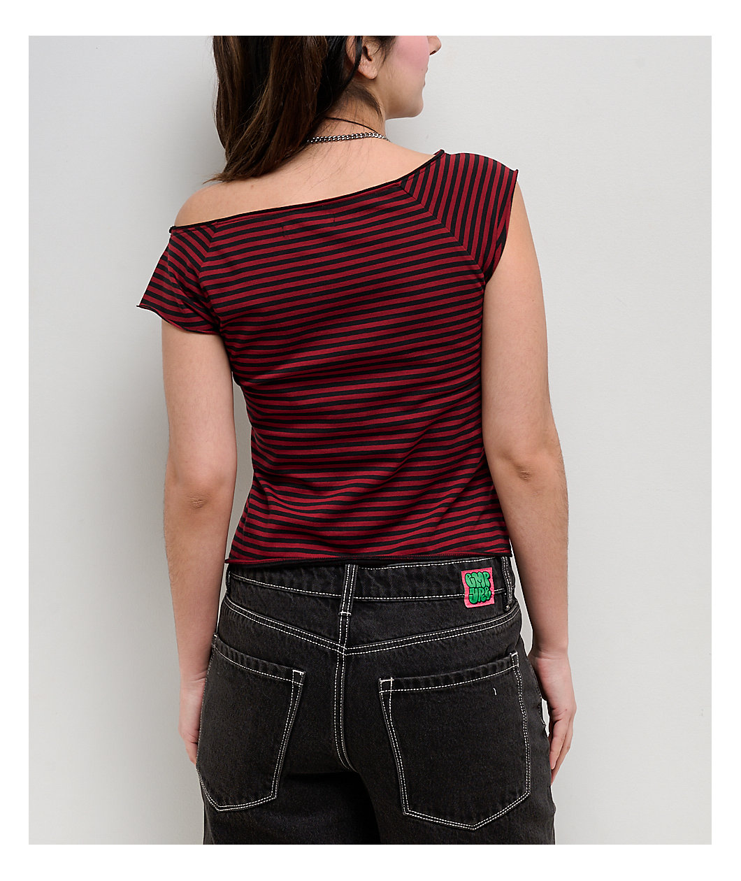 Freeworld Isabel Striped Red & Black Top