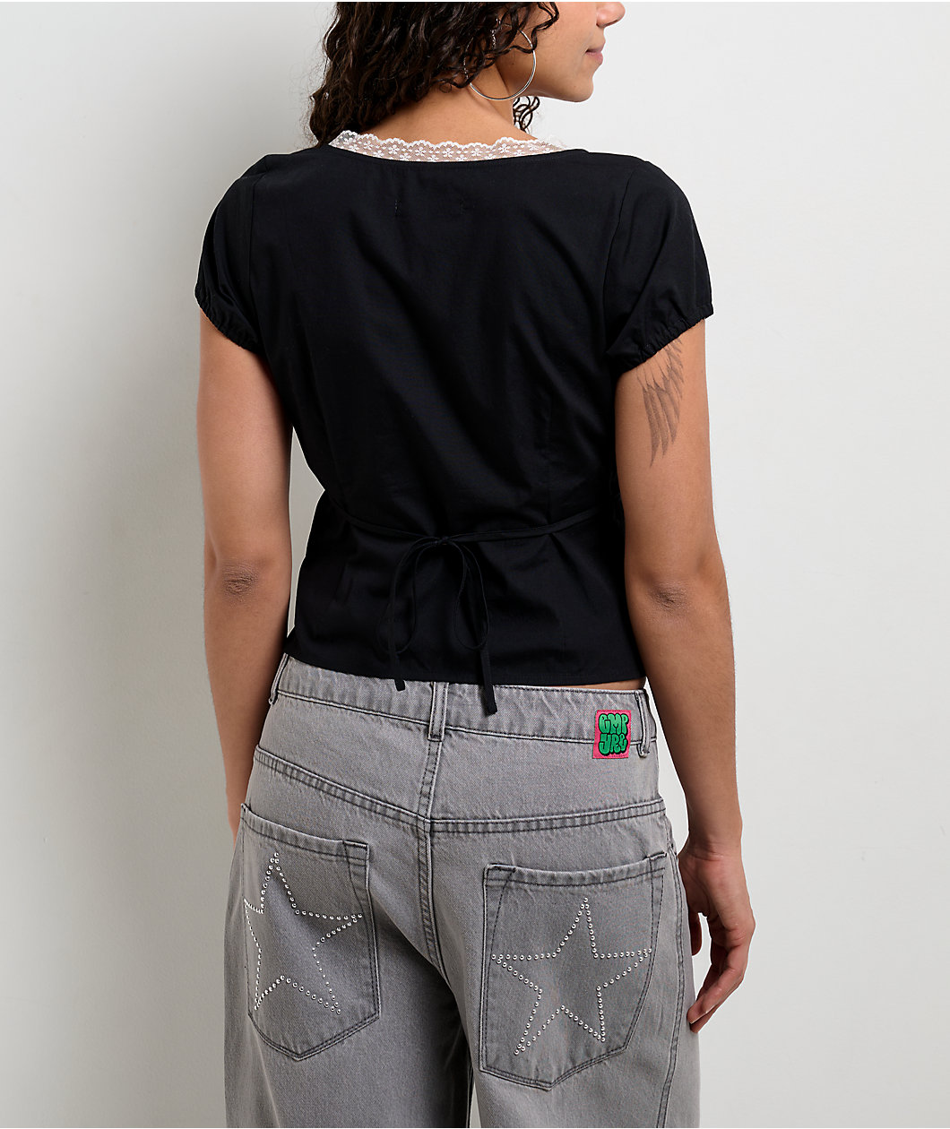 Freeworld Isabella Black Button Up Shirt