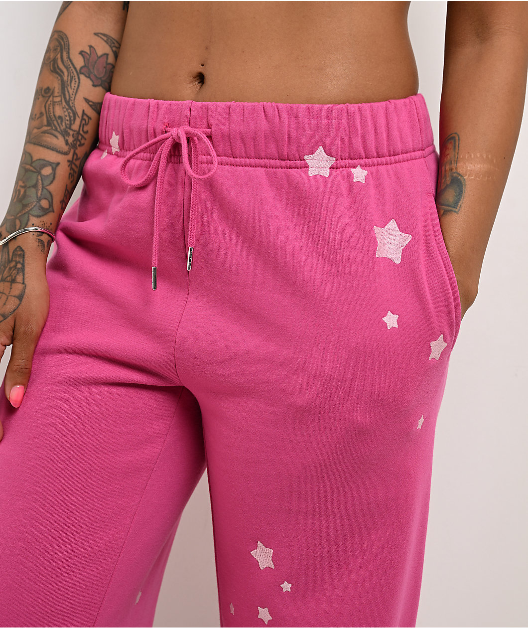 Freeworld Issa Star Pink Relaxed Sweatpants