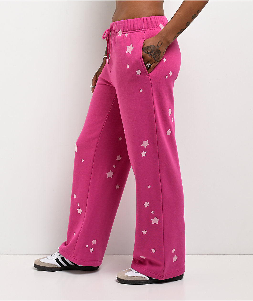 Freeworld Issa Star Pink Relaxed Sweatpants