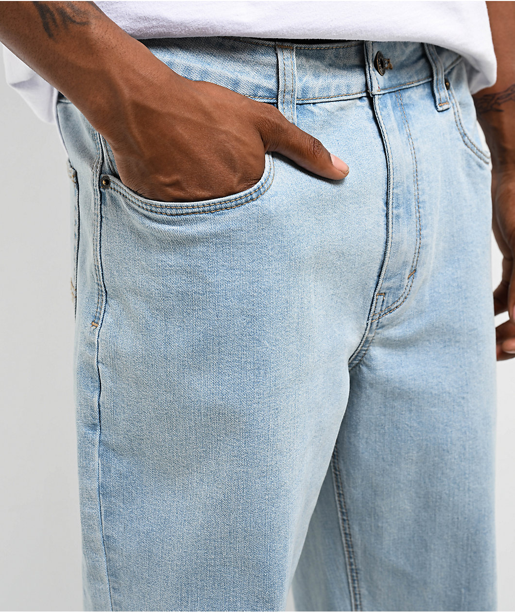 Freeworld Light Blue Denim Relaxed Fit Jeans