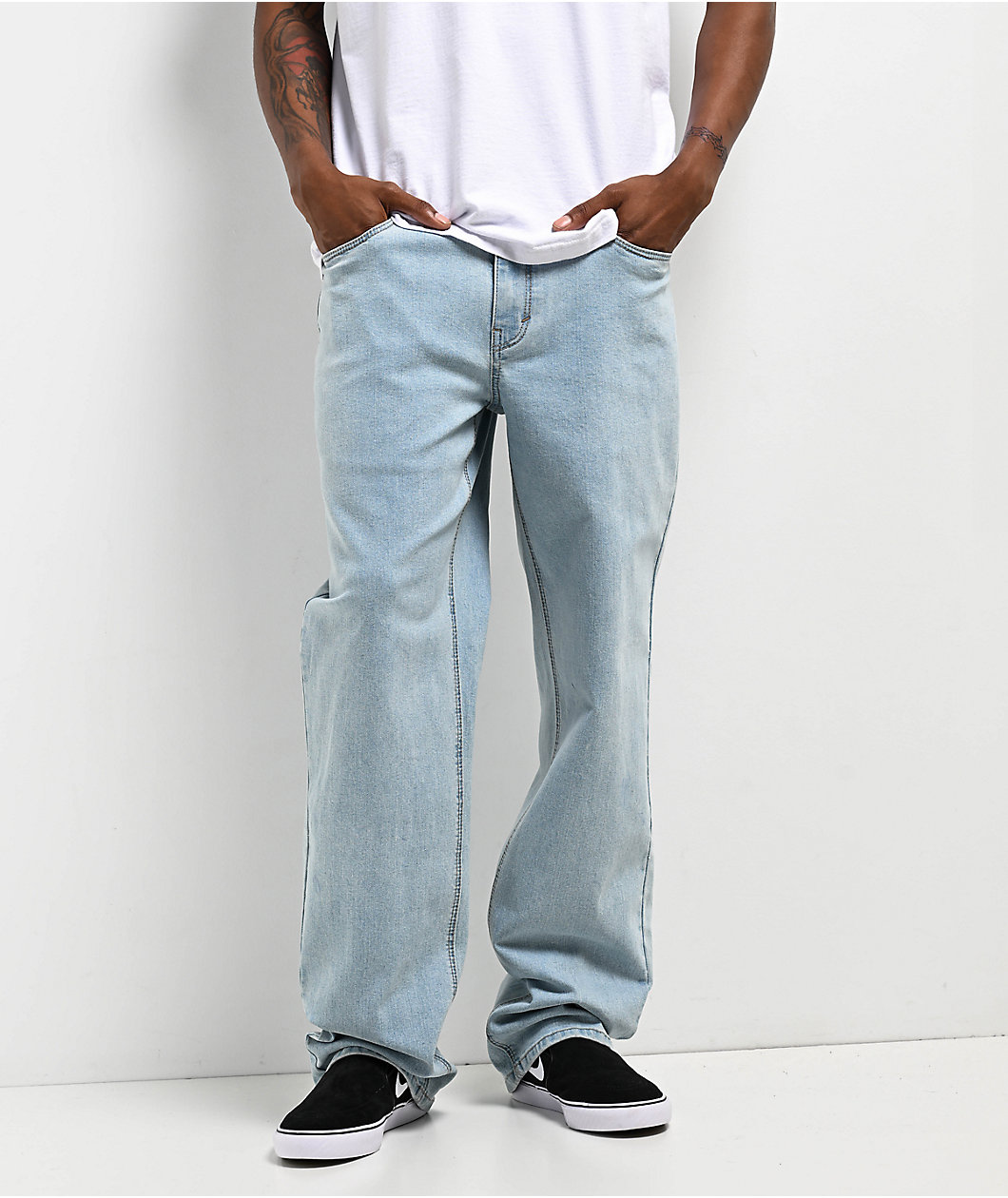 True Nation Dane Blue Relaxed-Fit Stretch Jeans | Hamilton Place