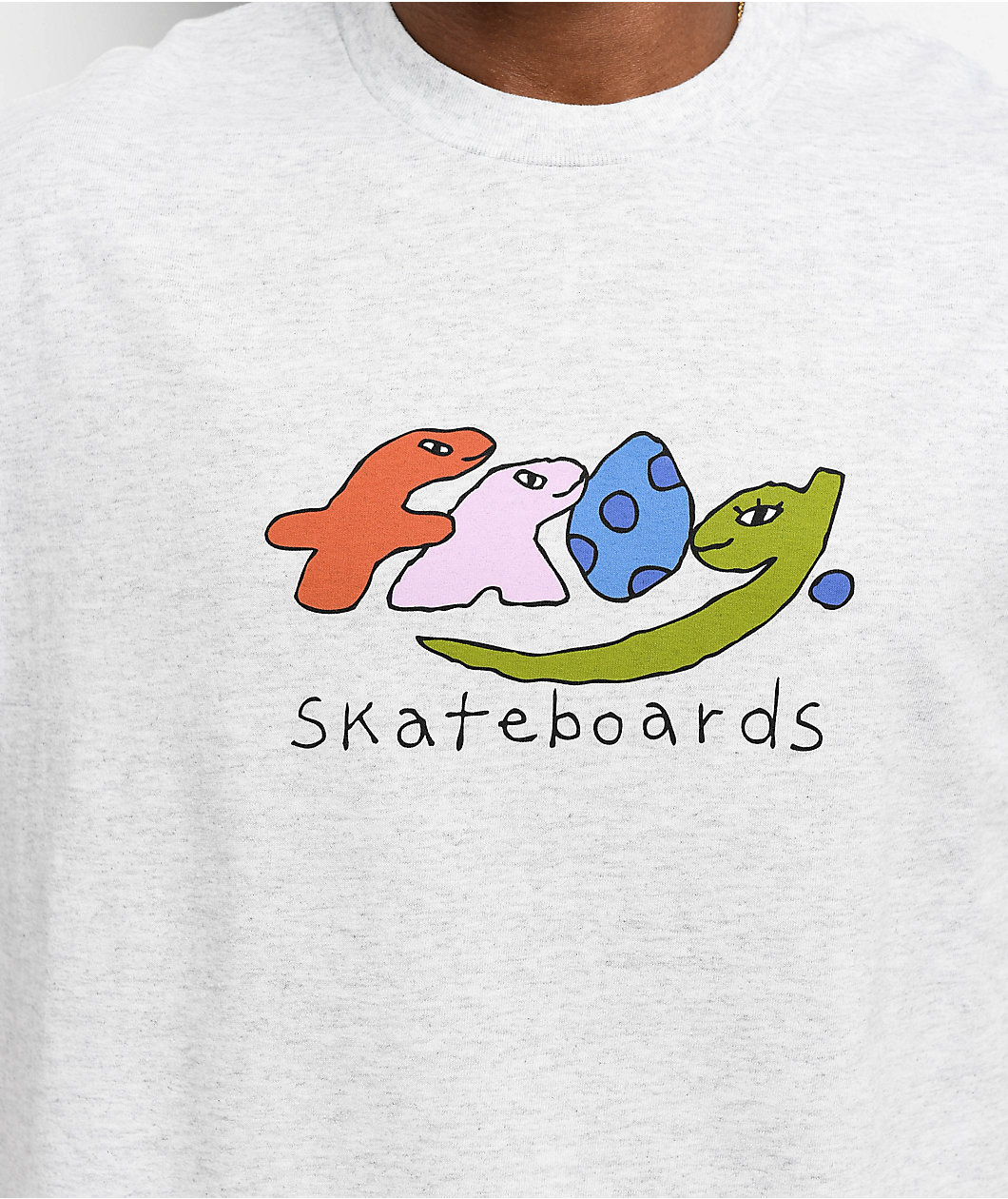 Frog Dino Logo Heather Grey T-Shirt