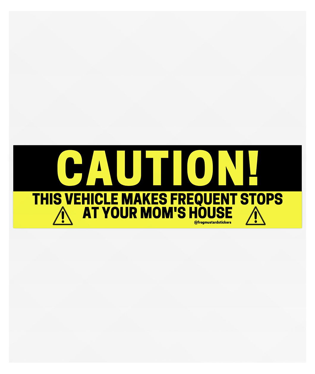 Frog Mustard Caution Moms House Sticker