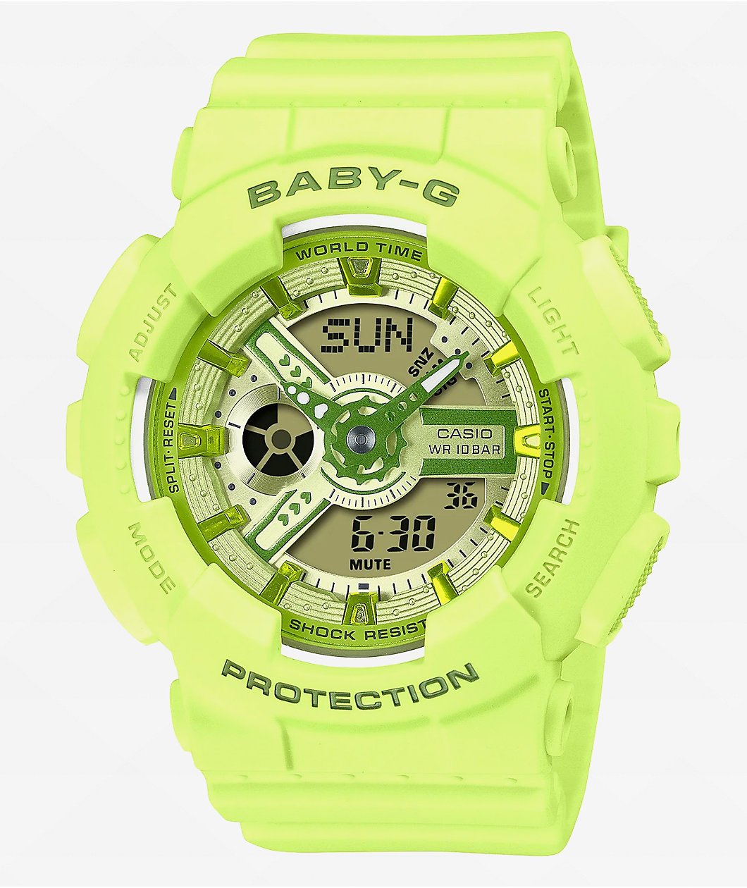 G-Shock Baby-G BA110YK-3A Green Analog & Digital Watch