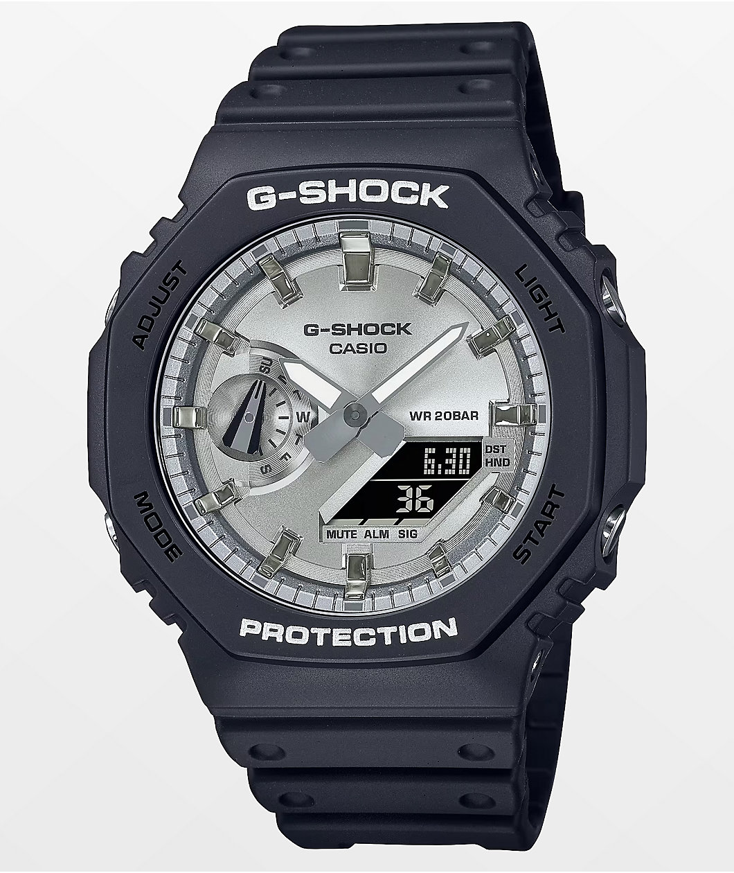 G-Shock GA-2100SB-1A Black & Silver Analog Watch