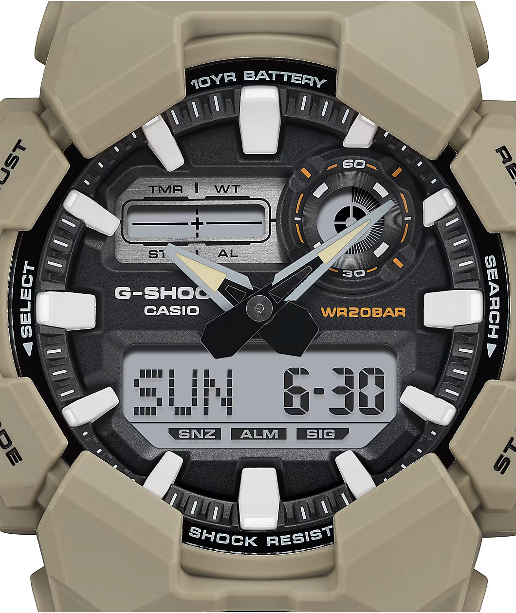 G-Shock GA010-5A Tan & Black Analog & Digital Watch