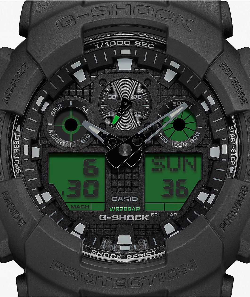 G-Shock GA100BEG-1A Black & Electro Green Analog & Digital Watch