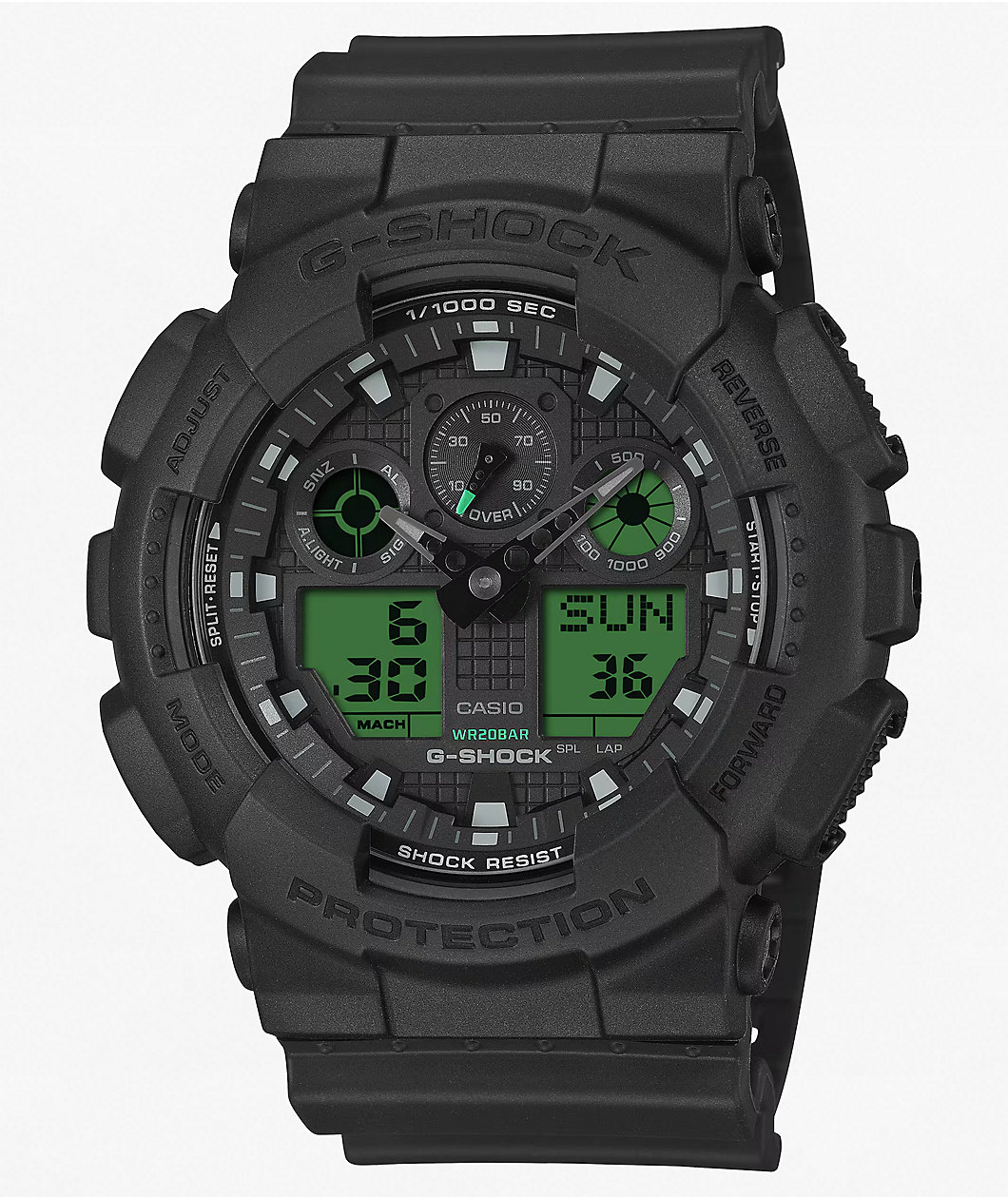 G-Shock GA100BEG-1A Black & Electro Green Analog & Digital Watch