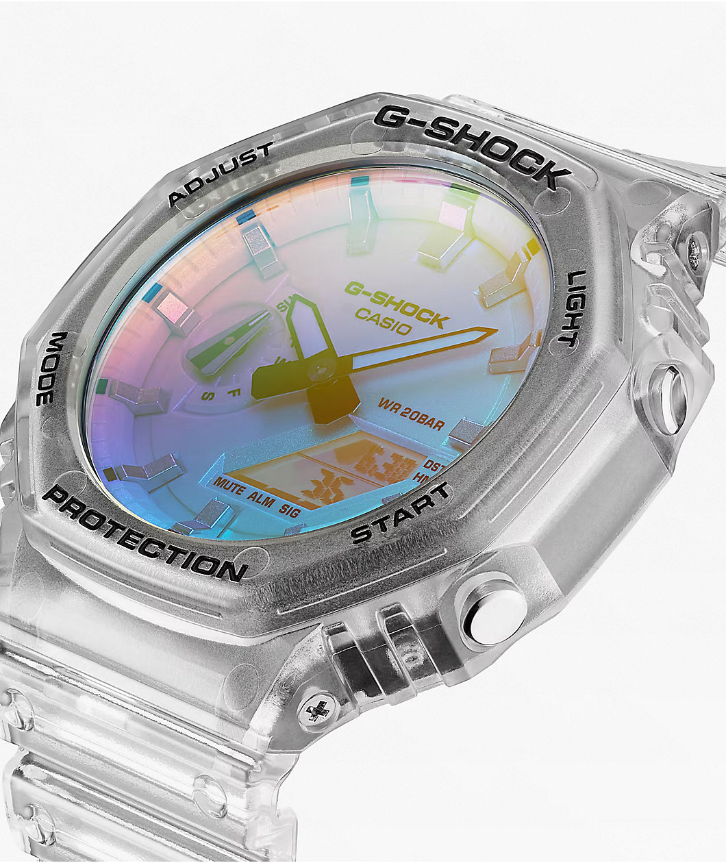 G-Shock GA2100SRS-7A Clear & Iridescent Analog & Digital Watch