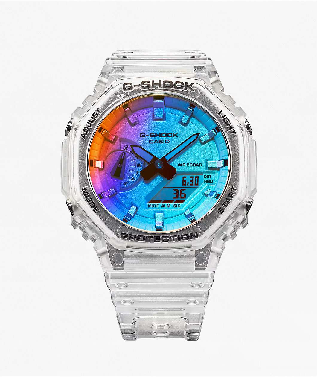 G-Shock GA2100SRS-7A Clear & Iridescent Analog & Digital Watch