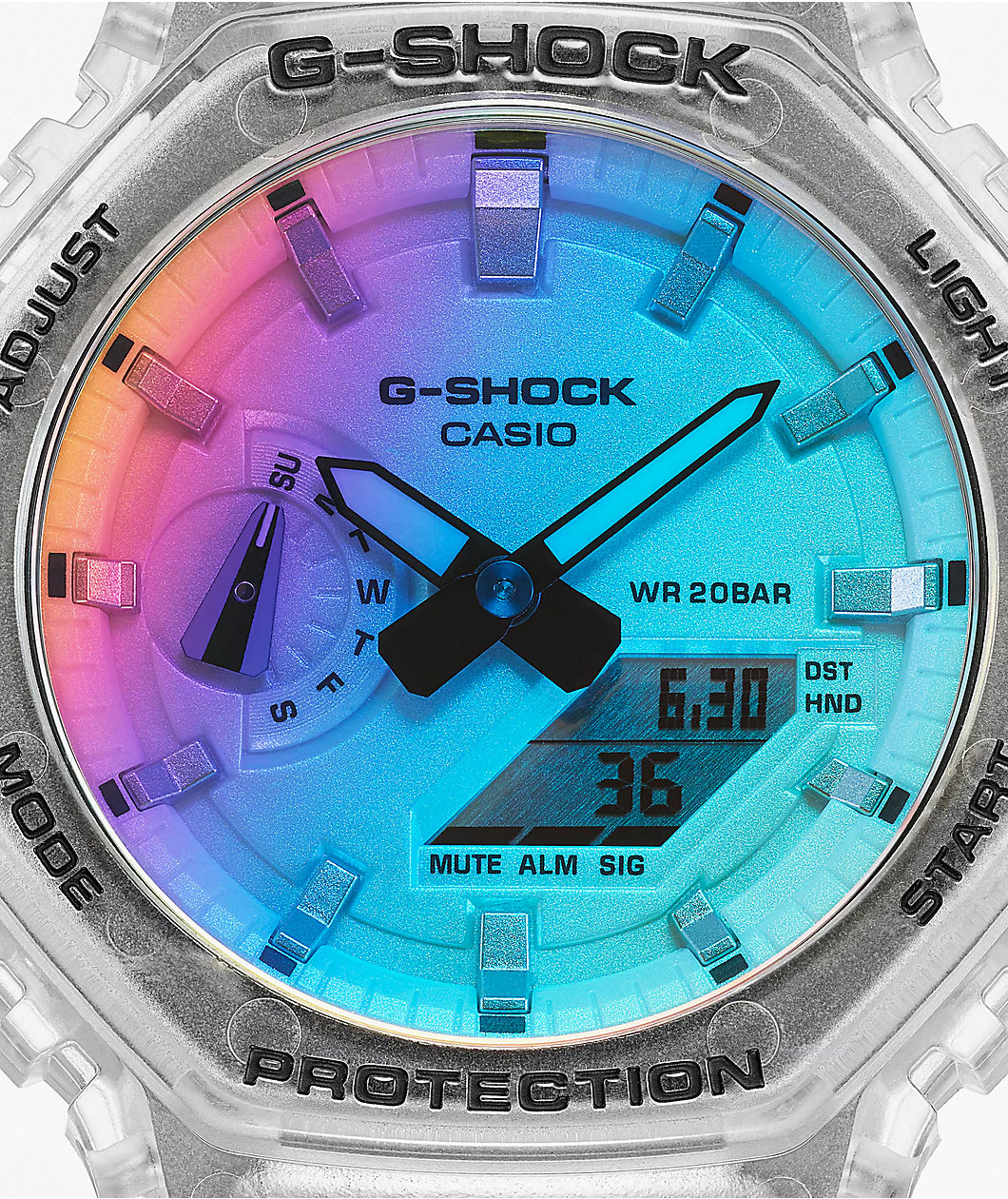 G-Shock GA2100SRS-7A Clear & Iridescent Analog & Digital Watch