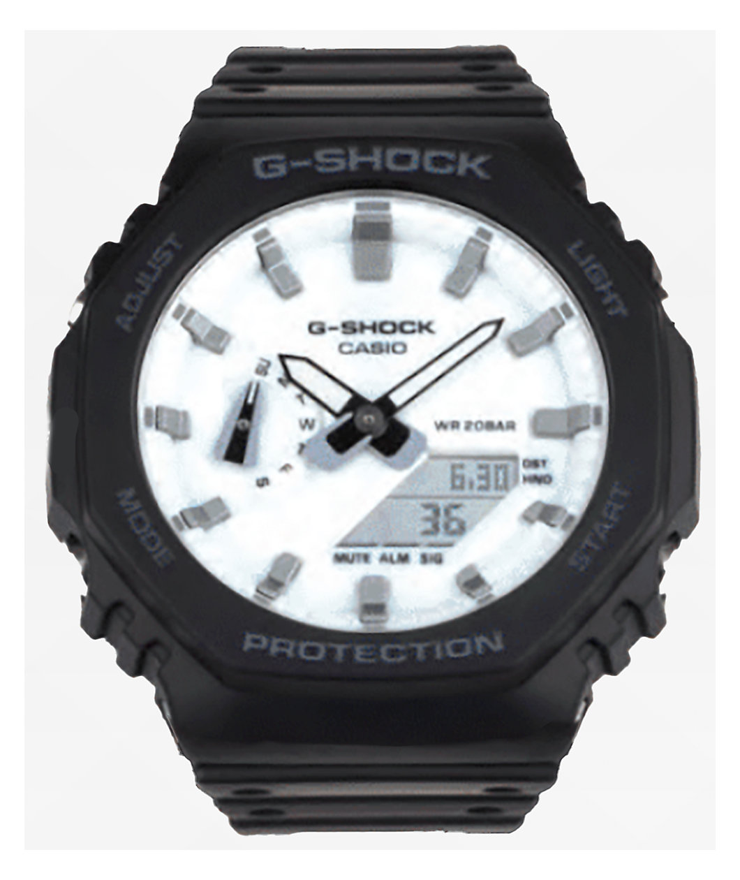 G-Shock GA2100WD-1A Black & Brilliant White Analog & Digital Watch