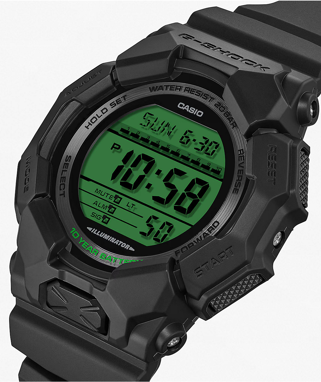 G-Shock GD010BEG-1 Black & Electro Green Digital Watch