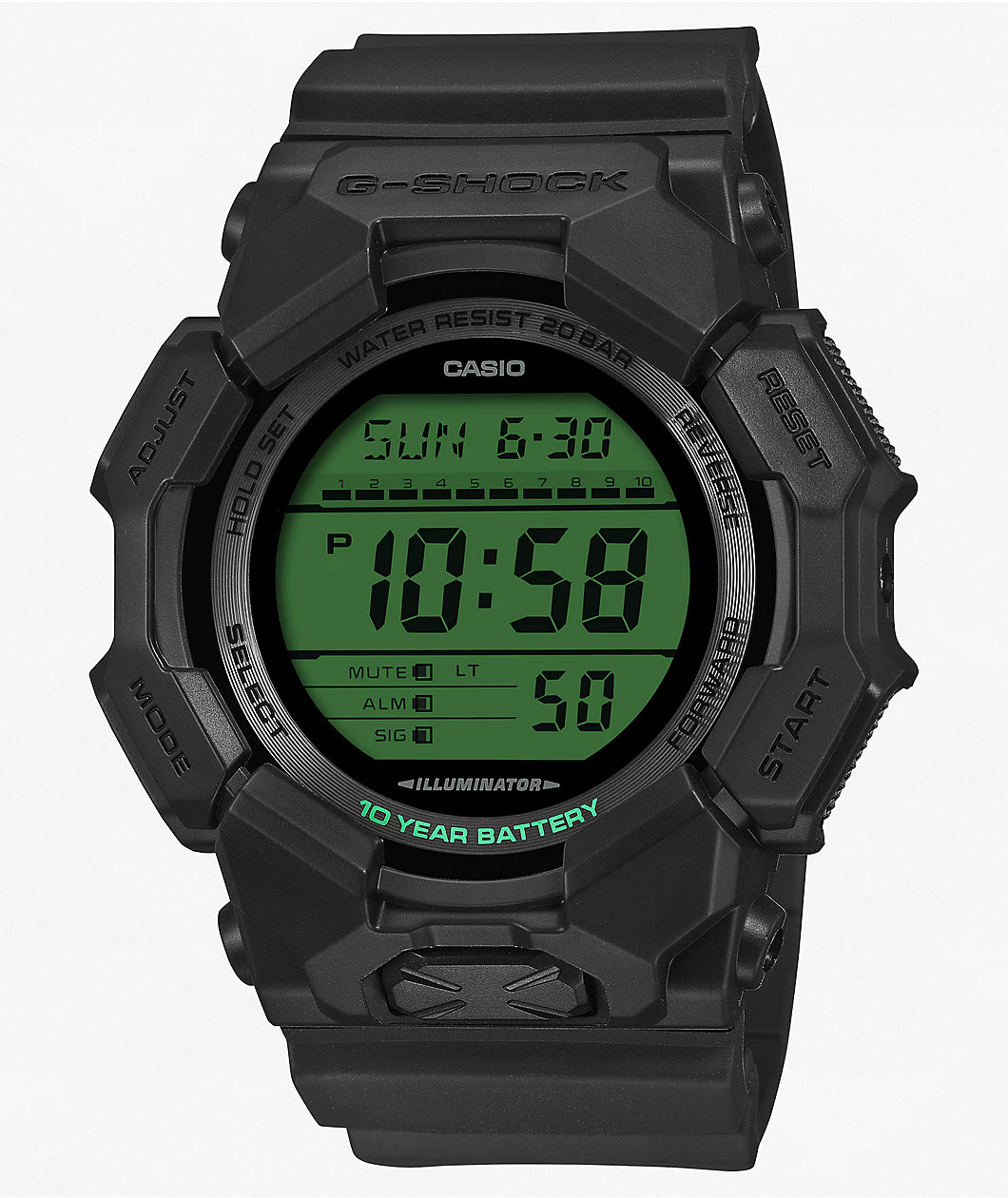 G-Shock GD010BEG-1 Black & Electro Green Digital Watch