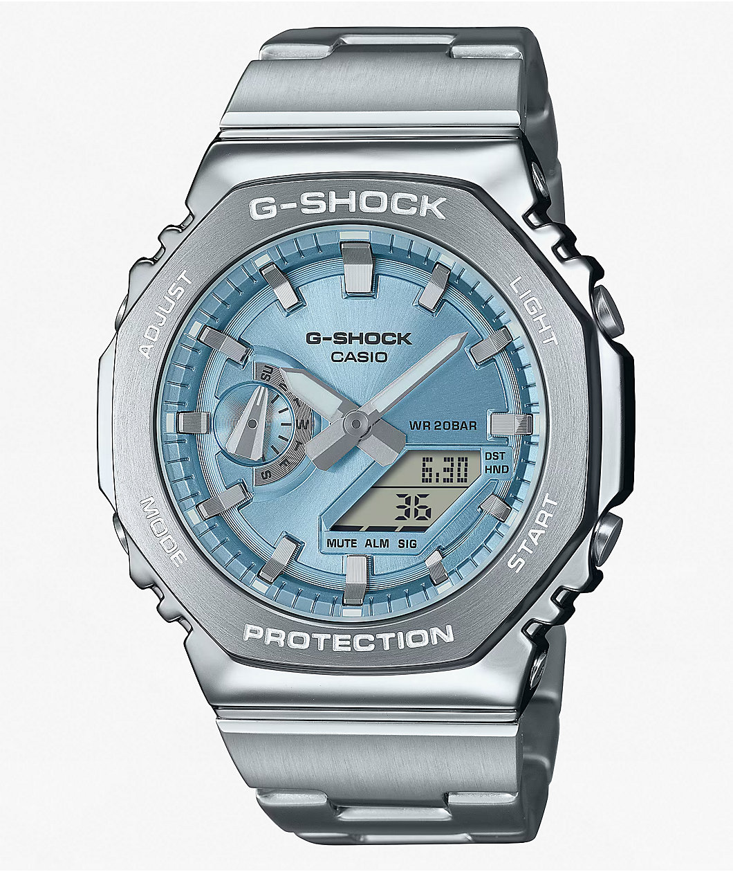 G-Shock GM2110D-2A Silver & Blue Analog & Digital Watch