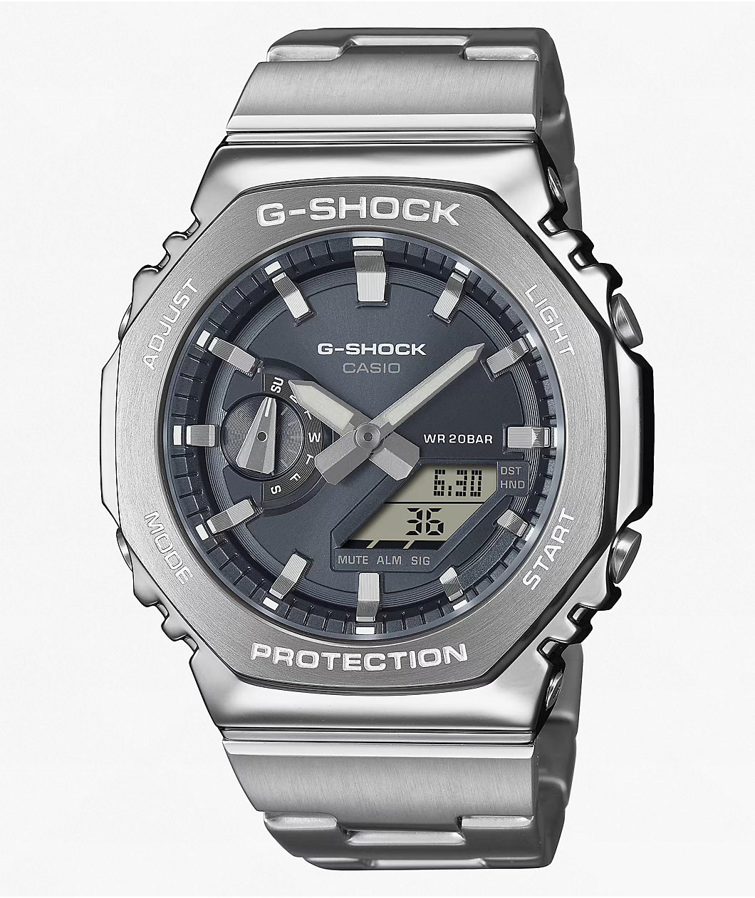 G-Shock GM2110D-8A Silver & Dark Grey Analog & Digital Watch