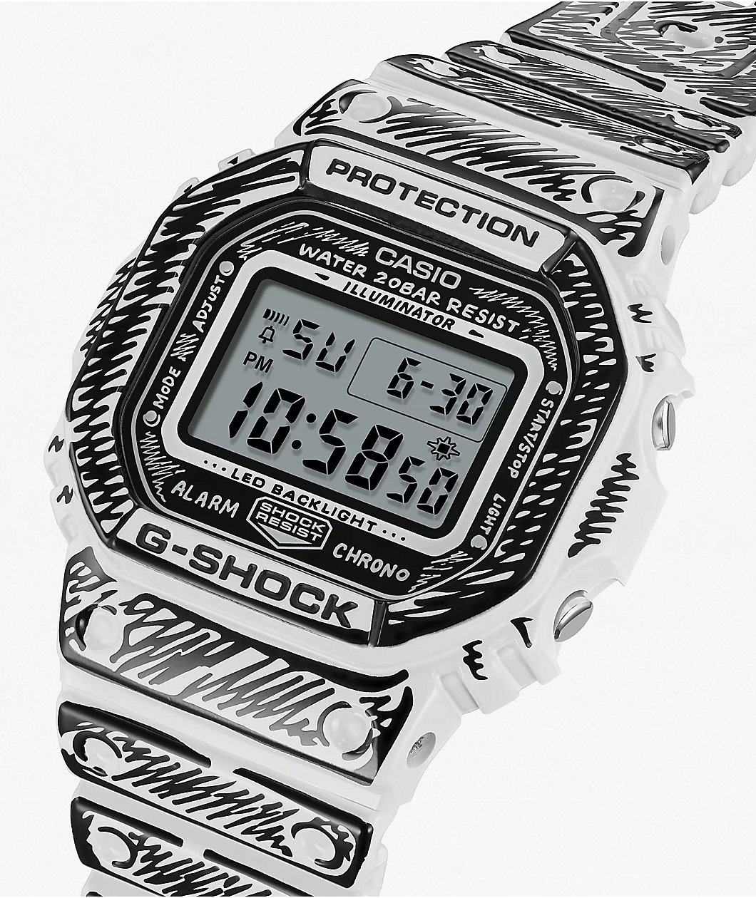 G-Shock x Joshua Vides DW5600JV-7CR White Digital Watch
