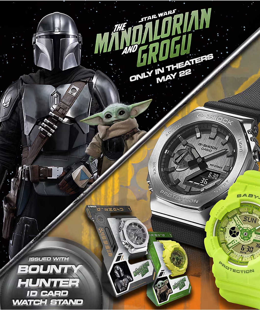 G-Shock x Star Wars GM2100-1ASW The Mandalorian And Grogu Analog & Digital Watch