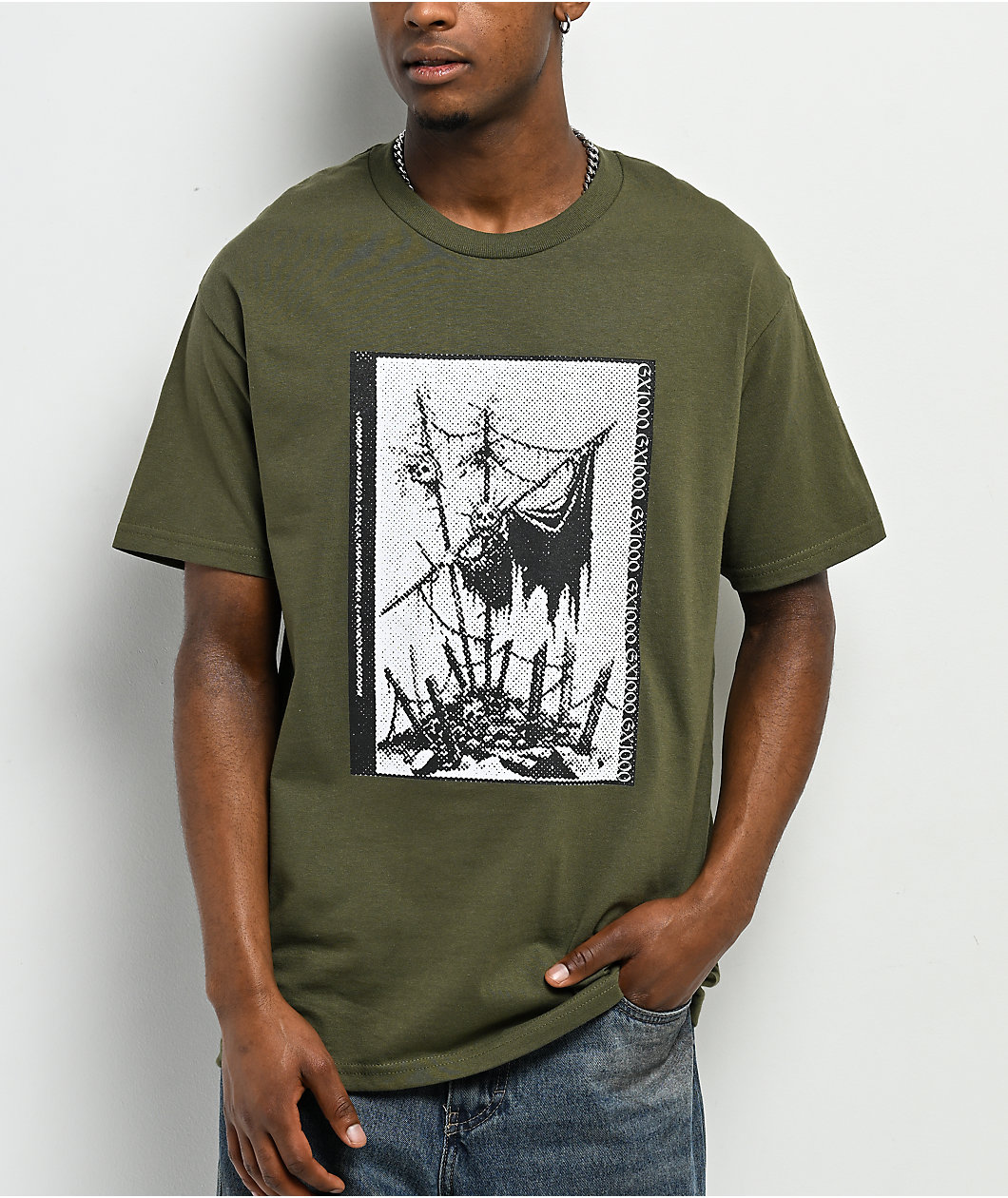 GX1000 Hamburger Lady Green T-Shirt