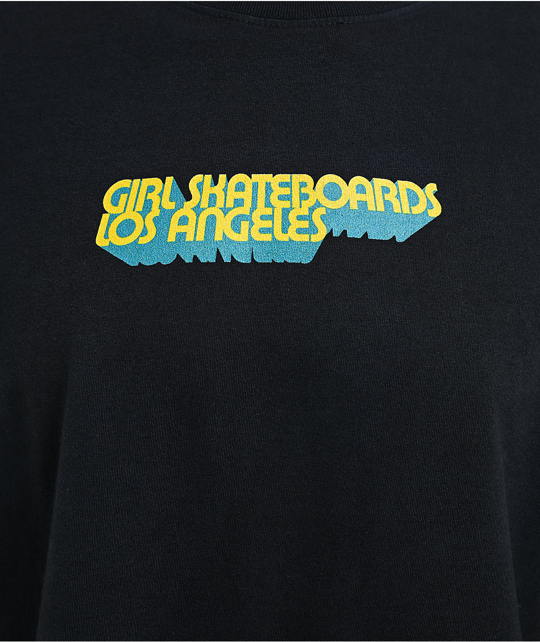 Girl 3D Los Angeles Black T-Shirt