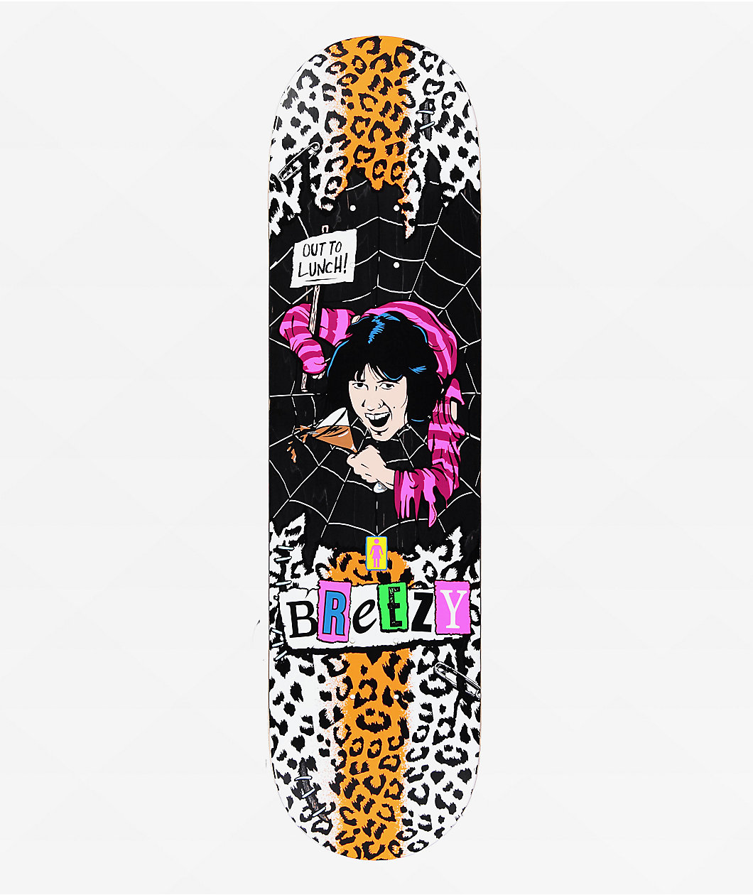 Girl Geering Out To Lunch 8.0" Skateboard Deck