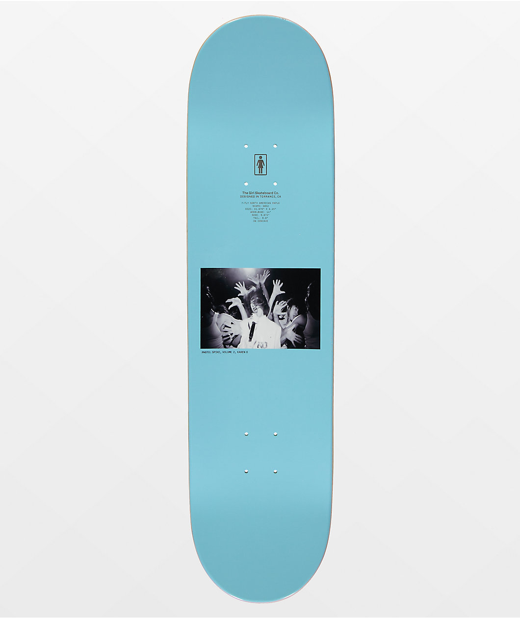 Girl Spike Photo Karen O Volume 2 8.25" Skateboard Deck