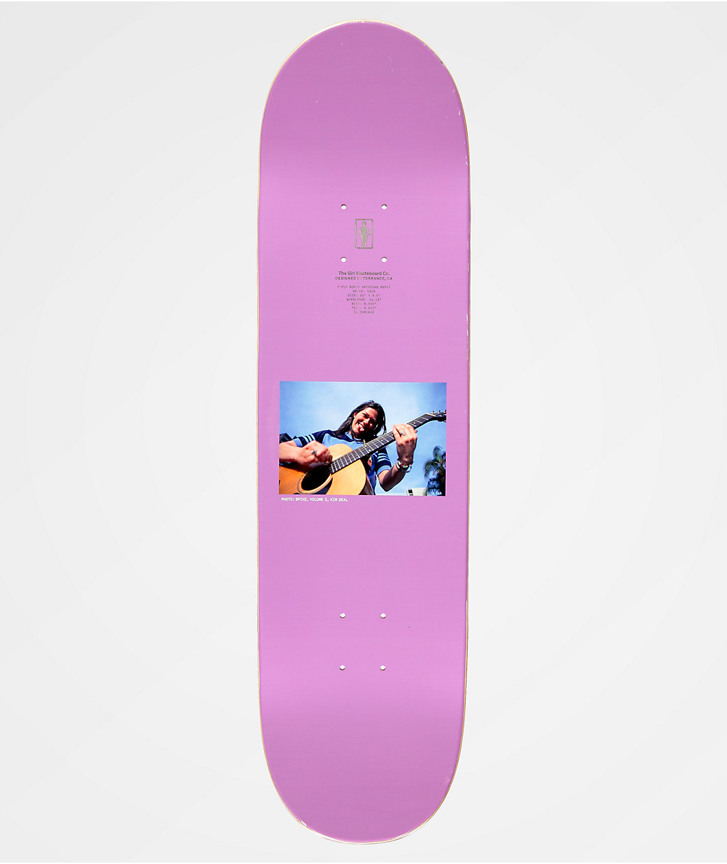 Girl Spike Photo Kim Deal Volume 2 8.5" Skateboard Deck