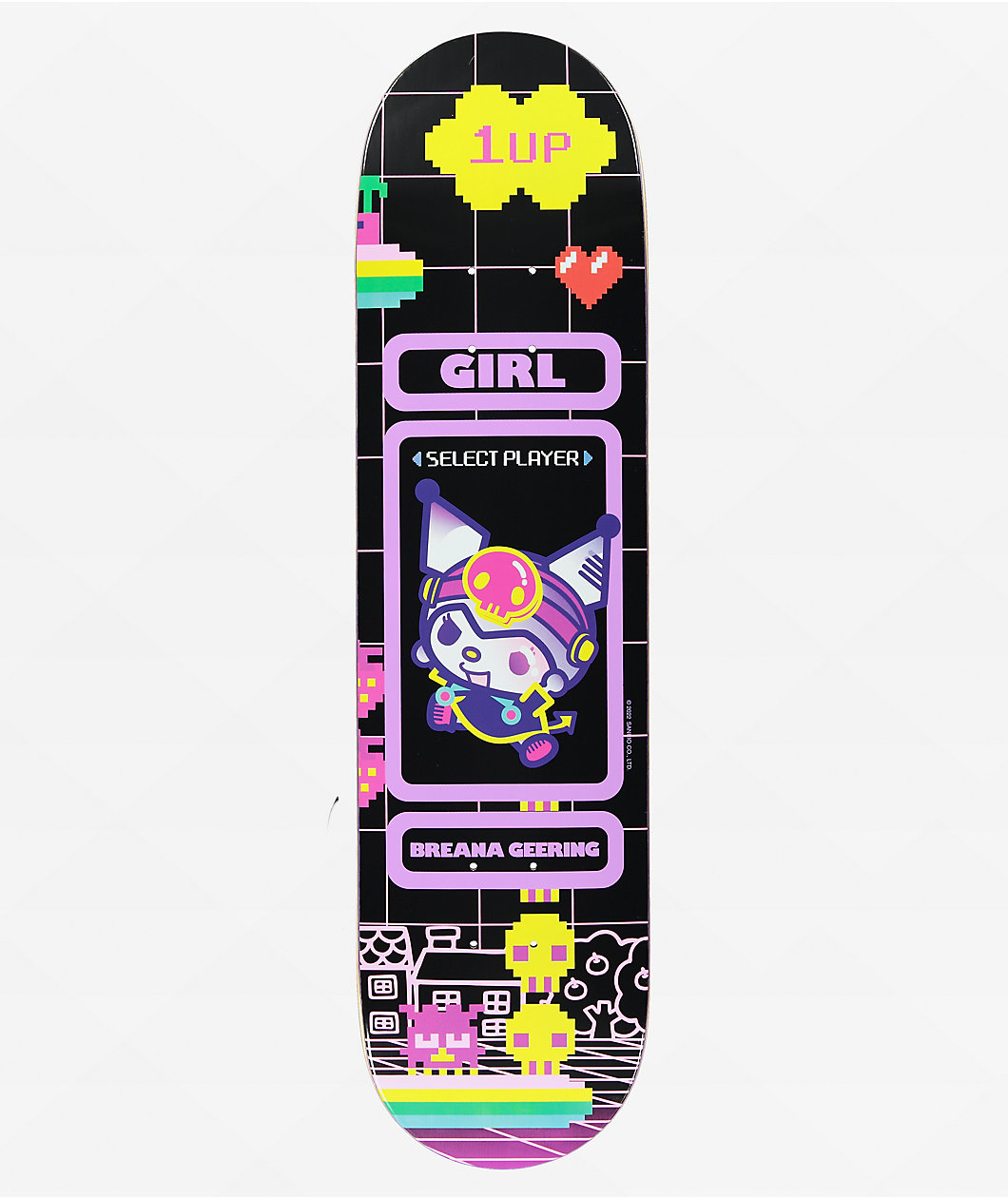 Girl x Sanrio Geering Kawaii Arcade 8.0" Skateboard Deck